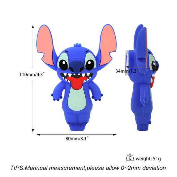 4 INCH STITCH SILICONE SMOKING PIPE - Image 16